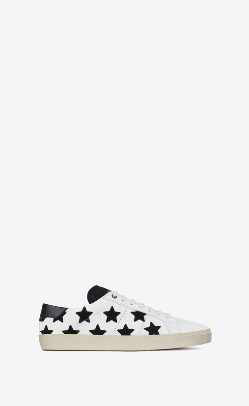 SAINT LAURENT Sneakers Herren signature court sl/06 california sneaker aus optisch weißem und schwarzem leder a_V4